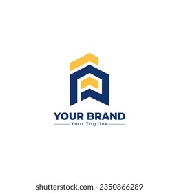 Minimalist IP, PI logo on a white background, Vector illustration
