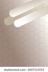 Fondo islámico minimalista con patrón hexagonal beige y diseño de Anuncio ornamental