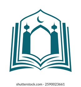 Minimalist Islamic Education and Mosque Logo Design.