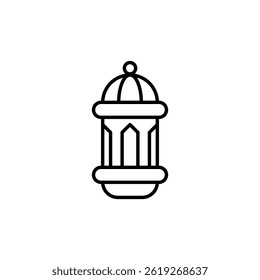 Icono islámico minimalista de la linterna para el diseño de las celebraciones de Ramadán y Eid