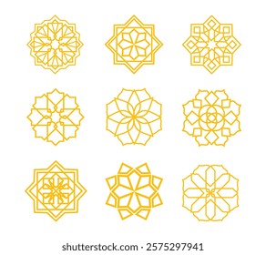 Minimalist Islamic mandala ornament design collection