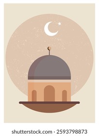 Minimalist Islamic Mosque Illustration Art