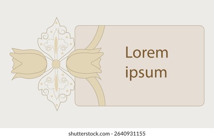 Minimalist Islamic Text Box with Eslimi Motifs – Vector Frame
