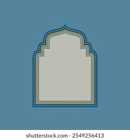 Minimalist Islamic Versatile Shape Element. Fourth Style Arabic Window Shape. Editable Vector