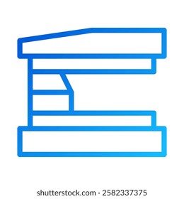 Minimalist Isometric Structure Outline Graphic