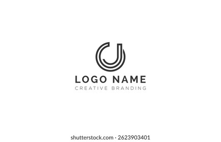 Logotipo J minimalista para marca e identidade.