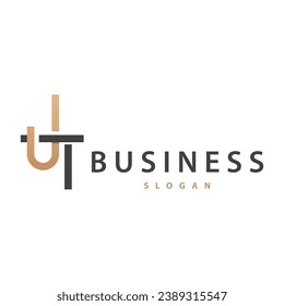 Minimalist J T Letter Logo, TJ Logo Brand Modern and Luxury Icon Vector Template Element