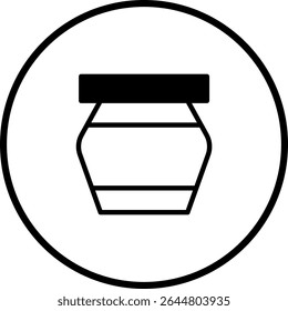 Minimalist jar icon design with a clean and simple aesthetic for web and graphic use