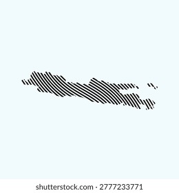 Minimalist Java bali map vector icon for graphic design and web infographics.