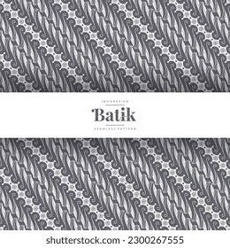 minimalist javanese batik pattern stock vector