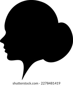 Minimalist Javanese Woman Silhouette Vector Illustration