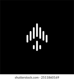 ícone de vetor de conceito de jato ou logotipo de foguete minimalista