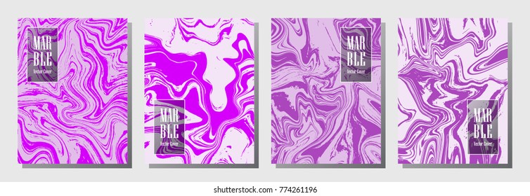Minimalist journal layouts set. Backdrop for binder template, corporate flyers. Annual report cover glitch layouts set. Flyer, banner, report, journal, binder vectors, title place.