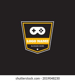 Minimalist joystick emblem design template