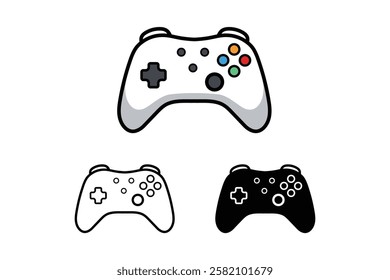 Minimalist Joystick Icon for UI Design, digital game controller, gaming icon, gaming pad symbol, flat design gamepad, joystick icon 