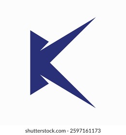 Minimalist K letter logo vector icon illustration design