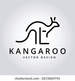 Minimalist Kangaroo Logo in Black – Sleek Vector Animal Icon for Outdoor Brands, Wildlife Projects, and Natural Product Packaging
