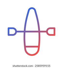 Minimalist Kayak Icon with Gradient Style