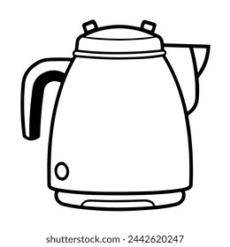Minimalist kettle icon in vector format.