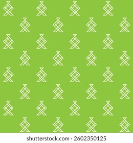 Minimalist Ketupat Vector Seamless Pattern