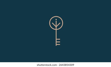 Chave minimalista desbloqueia identidade secreta na simplicidade de fundo da Marinha
