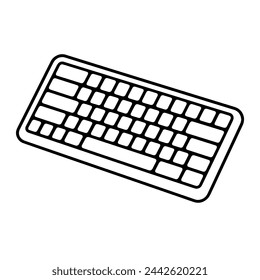 Minimalist keyboard icon in vector format.