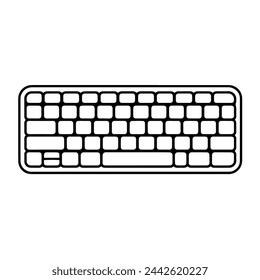 Minimalist keyboard icon in vector format.