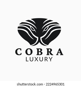 Minimalist King Cobra Snake Logo Template Icon