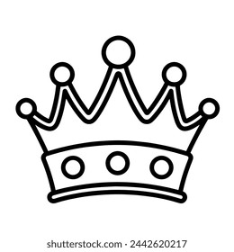 Icono de corona de rey minimalista en formato vectorial.