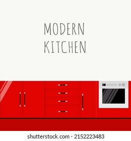 Minimalist kitchen Flat Design Gift Card Pattern background 