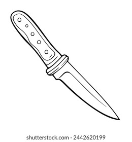 Minimalist kitchen knife icon in vector format.