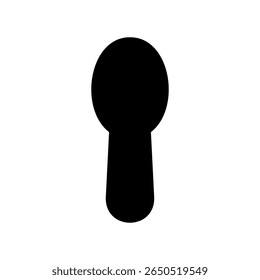 Ícone minimalista do utensílio da cozinha, parte de um conjunto de talheres