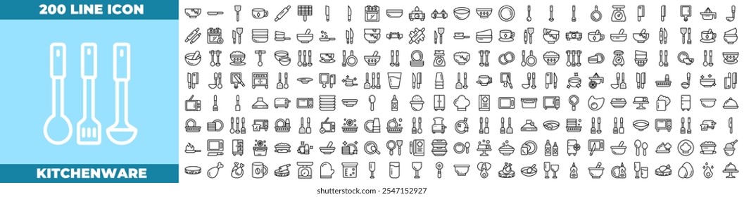 Minimalist Kitchenware Icon Pack Collection