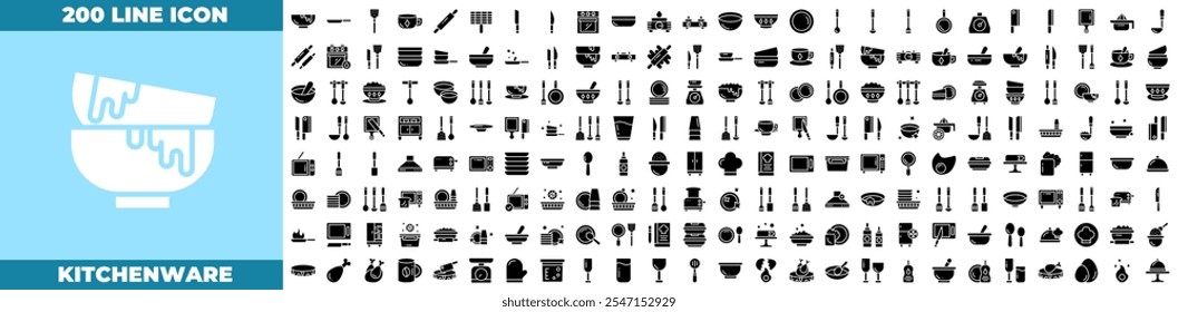 Minimalist Kitchenware Icon Pack Collection