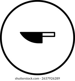 Minimalist Knife Icon: A Clean and Simple Symbol for Culinary and Design Projects