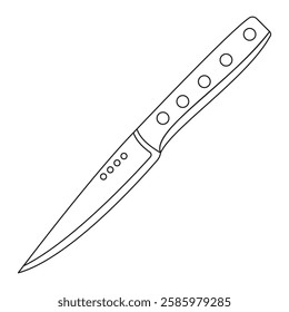 Minimalist Knife Line Art Illustration