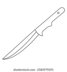 Minimalist Knife Line Art Illustration