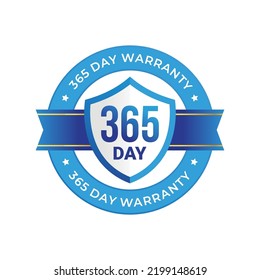 minimalist label 365 day warranty. for logos, icons, seal, sticker, symbols in your business products. vector illustration