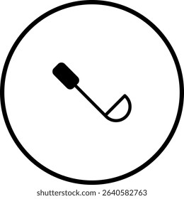 Minimalist ladle icon illustration for cooking and kitchenware related designs