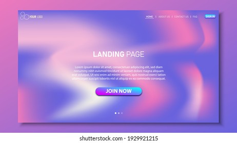 Minimalist landing page background. Website UI design background. Eps 10 vector