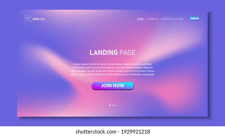 Minimalist Landing Page Background. Website UI Design Background. Eps 10 Vector