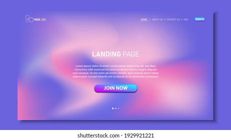 Minimalist Landing Page Background. Website UI Design Background. Eps 10 Vector