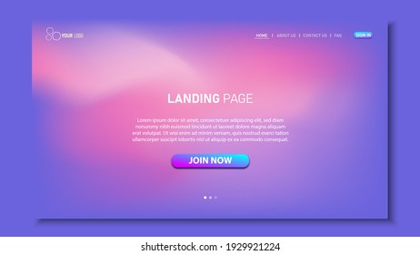 Minimalist landing page background. Website UI design background. Eps 10 vector