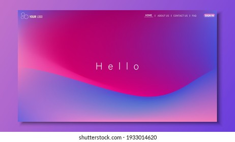 Minimalist landing page background. Website UI design background. Eps 10 vector