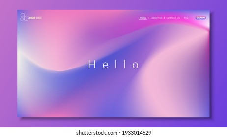 Minimalist landing page background. Website UI design background. Eps 10 vector