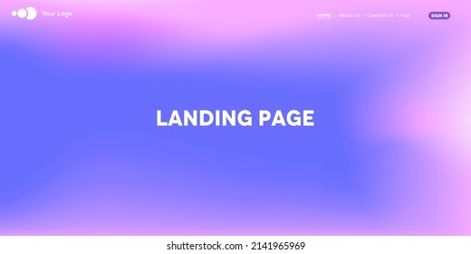 Minimalist Landing Page For Website UI Design Background. Vector