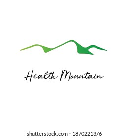Minimalist Landscape Health Mountain Peaks Vector logo design
