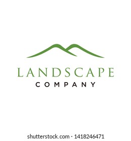 Minimalist Landscape Hills Logo Design Inspiration Stock Vector ...