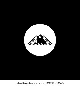 Minimalist Landscape Hills Mountain Peaks Vector logo design