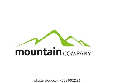 Minimalist Landscape Hills Mountain Peaks Vector logo design